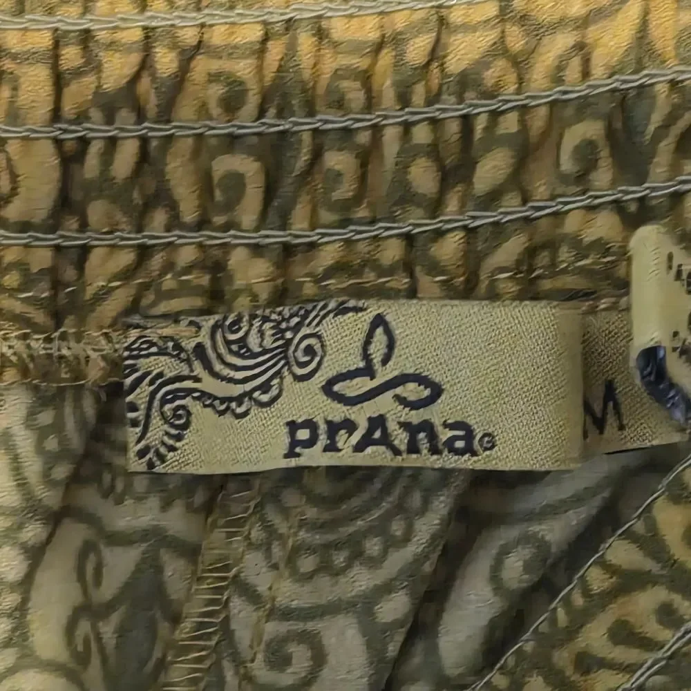 Prana Isadora Palazzo Wide Legged Women's Pants Size Medium Yellow Floral Boho
